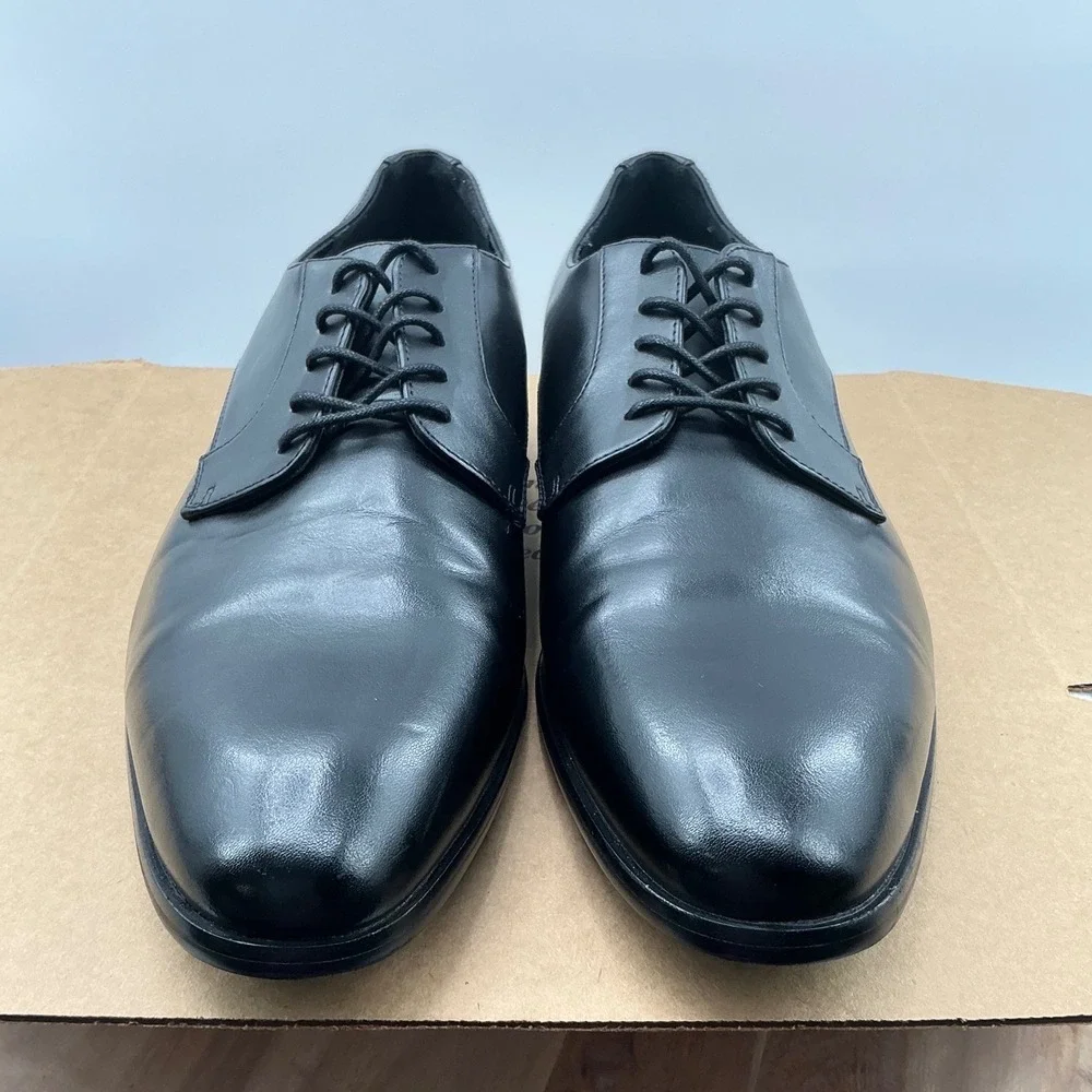 Abound Mens Black Lace Up Derby Dress Shoes OrthoLite Eco Insole